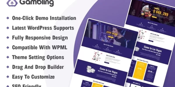 Casino and Gambling WordPress Theme 1.0.0 GPL Theme