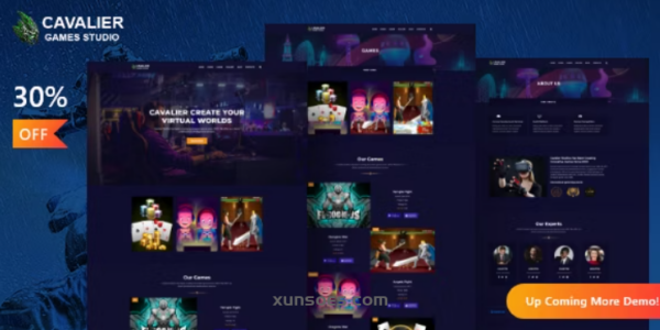 Cavalier Gaming Studio WordPress Theme + RTL 2.0 GPL Theme