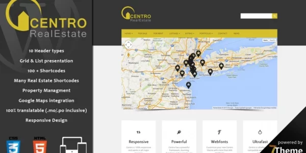 Centro – an extensive WordPress Real Estate Theme 1.13 GPL Theme