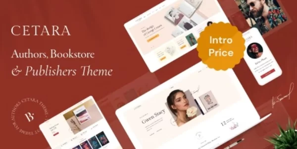 Cetara Beautiful WordPress Theme for Authors 1.1.0 GPL Theme