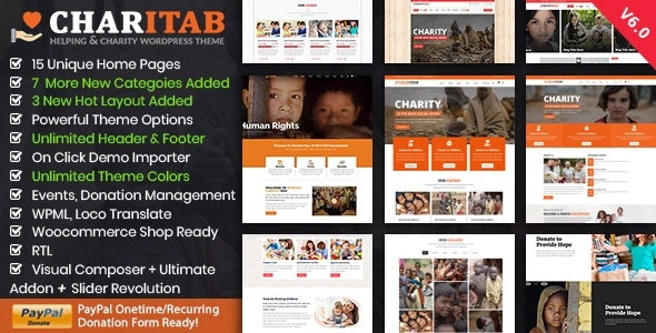 Charitab Nonprofit Charity 6.0 GPL Theme