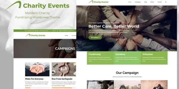 Charity Events Modern Charity / Fundraising WordPress Theme 1.1.4 GPL Theme