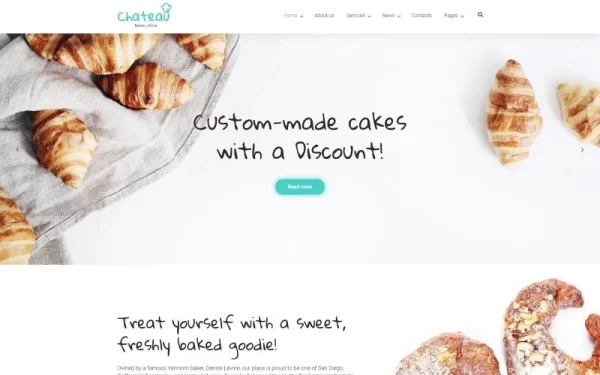 Chateau Bakery and Receipts WordPress Theme 1.0.0 GPL Theme