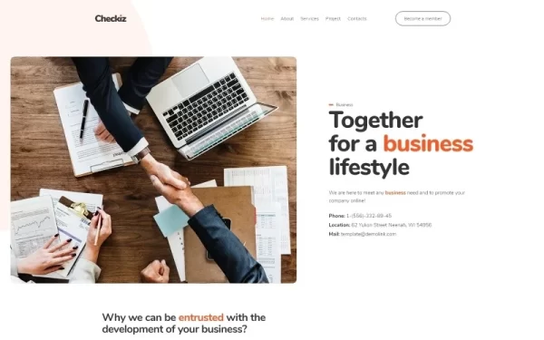 Checkiz Business Marketing WordPress Elementor Theme WordPress Theme 1.0.0 GPL Theme