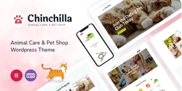 Chinchilla Animal Care Pet Shop WordPress Theme 2.0 GPL Theme