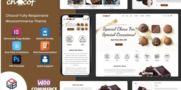 Chocof – Chocolate Sweets Candy WordPress Elementor Theme 1.0 GPL Theme