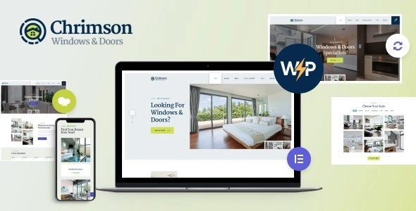 Chrimson | Windows Doors Services Store WordPress Theme + Elementor 1.2.4 GPL Theme