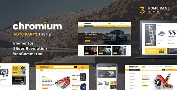 Chromium Auto Parts Shop WordPress WooCommerce Theme 1.3.28 GPL Theme