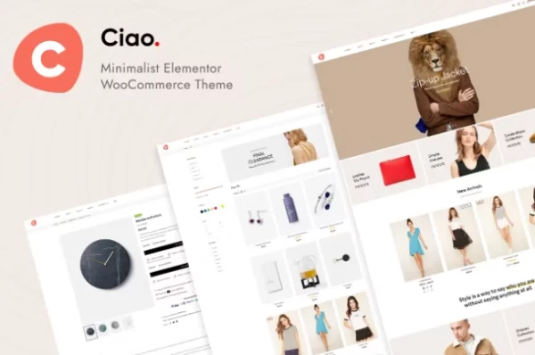 Ciao Minimalist Elementor WooCommerce Theme 2.1.1 GPL Theme