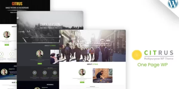 Citrus One Page WordPress Theme 3.5 GPL Theme