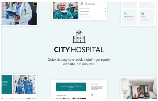 City Hospital Health Medical Elementor WordPress Theme 1.0.4 GPL Theme