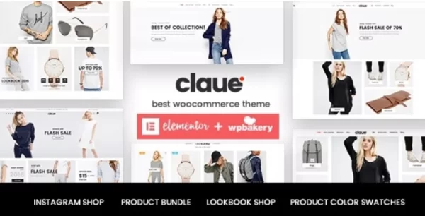 Claue Clean, Minimal Elementor WooCommerce Theme 2.1.9 GPL Theme