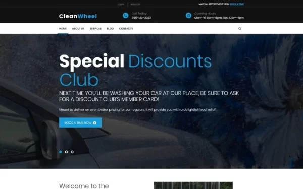 CleanWheel Car Wash WordPress Theme 1.0.0 GPL Theme