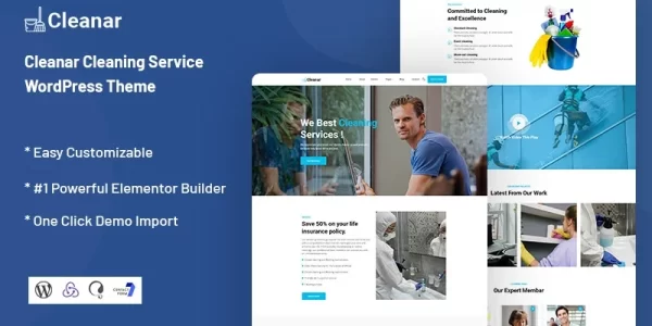 Cleanar Cleaning Service WordPress Theme 1.0.0 GPL Theme