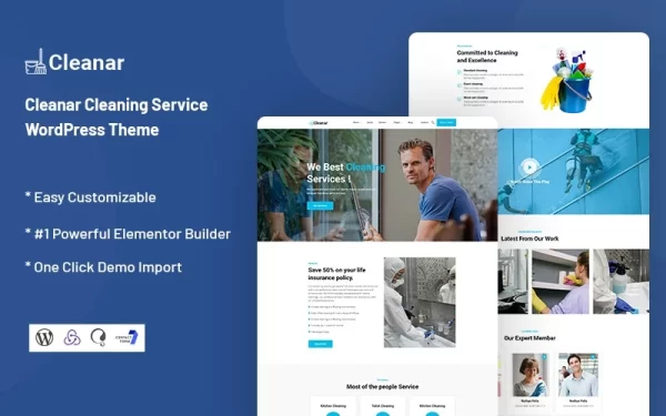 Cleanar Cleaning Service WordPress Theme 1.0.0 GPL Theme
