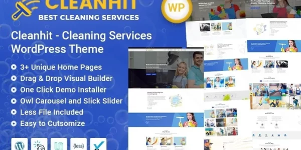 Cleanhit Dry Cleaning Laundry Service WordPress Theme 1.0.0 GPL Theme