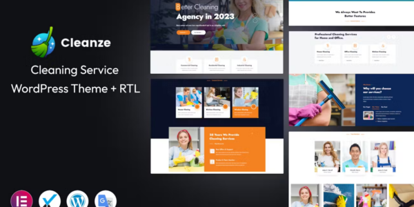 Cleanze Cleaning Service WordPress Theme 1.0.8 GPL Theme