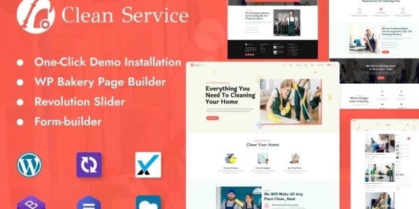 Cleener Cleaning Services WordPress Theme 1.0.2 GPL Theme