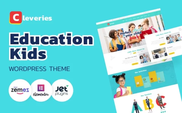 Cleveries Education Kids WordPress Elementor Theme WordPress Theme 1.0.1 GPL Theme