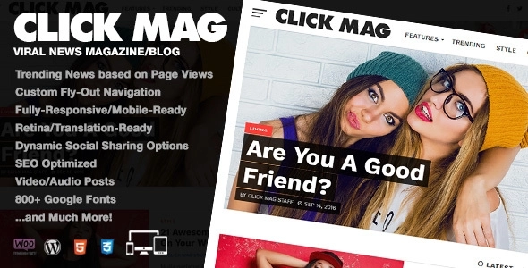 Click Mag Viral WordPress News Magazine/Blog Theme 3.6.0 GPL Theme