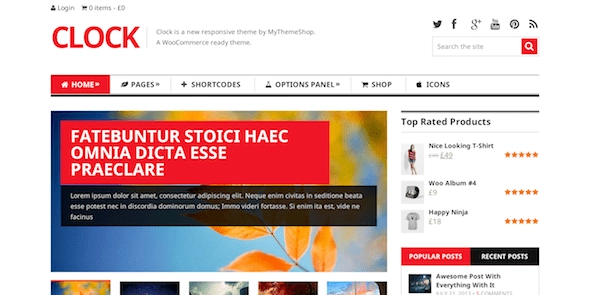Clock WordPress Theme 1.3.2 GPL Theme