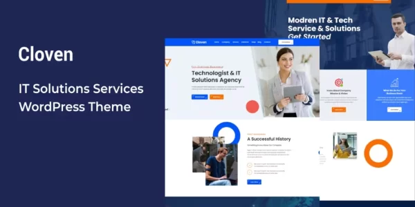 Cloven IT Solutions Services WordPress Theme 2.0 GPL Theme