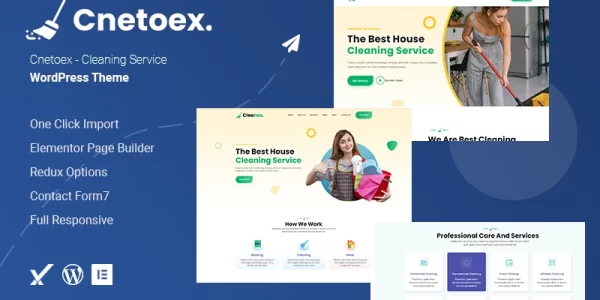 Cnetoex Cleaning Service WordPress Theme 1.0.0 GPL Theme