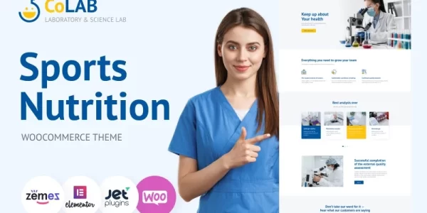 CoLab Laboratory Science Research WordPress Theme 1.0.1 GPL Theme
