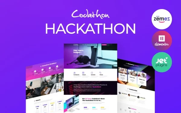 Codathon Hackathon for Coders Landing WordPress Theme 1.0.0 GPL Theme