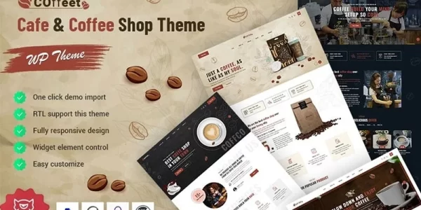 Coffeet Cafe Coffee Shop WordPress Theme 1.0.0 GPL Theme
