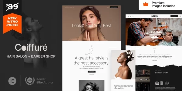 Coiffure Hair Salon Barber WordPress Theme 1.1 GPL Theme