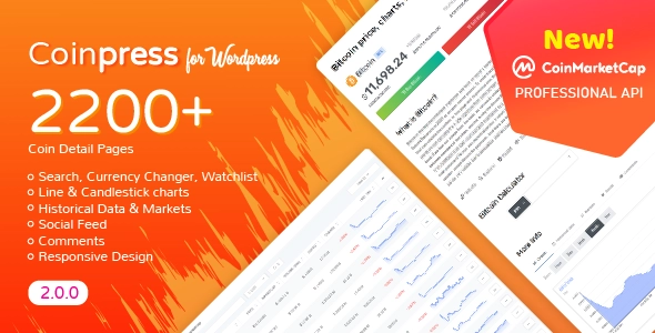 Coinpress – Cryptocurrency Pages for WordPress 2.3.1 GPL Plugins