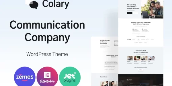 Colary Communication Company WordPress Theme 1.0.1 GPL Theme