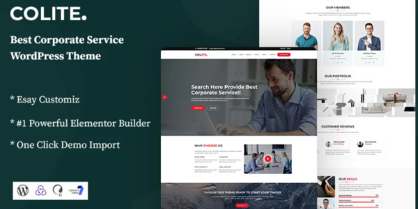 Colite Corporate Service WordPress Theme 1.0.0 GPL Theme