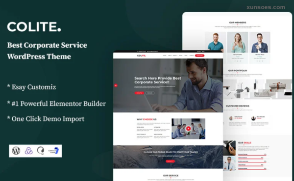 Colite Corporate Service WordPress Theme 1.0.0 GPL Theme
