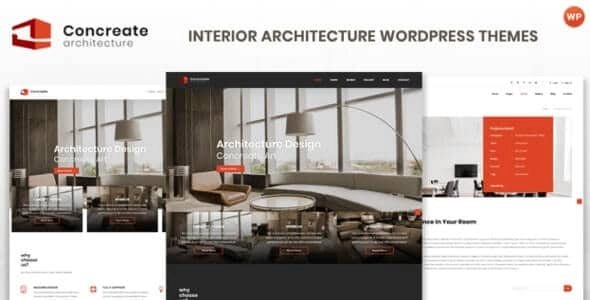 Concreate Interior Architecture Interactive WordPress Theme 1 GPL Theme