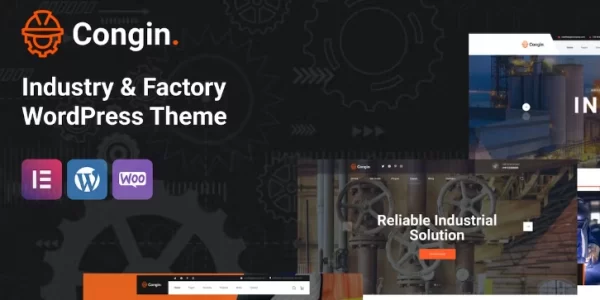Congin Industry Factory WordPress Theme 1.0.3 GPL Theme