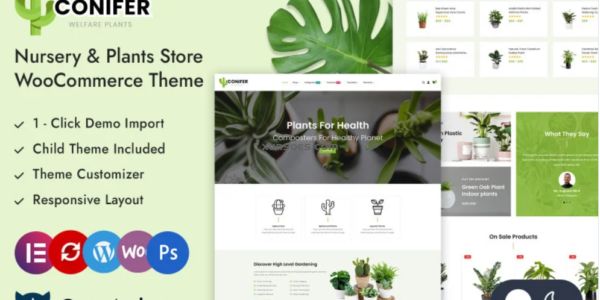 Conifer Plant Store WooCommerce Theme 1.0 GPL Theme