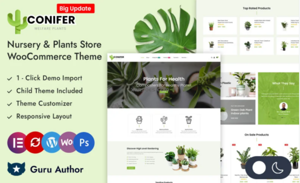 Conifer Plant Store WooCommerce Theme 1.0 GPL Theme