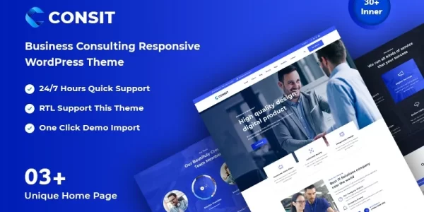 Consit Business Consulting Responsive WordPress Theme 1.0.0 GPL Theme