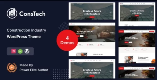 Constech Construction WordPress Theme 1.0 GPL Theme