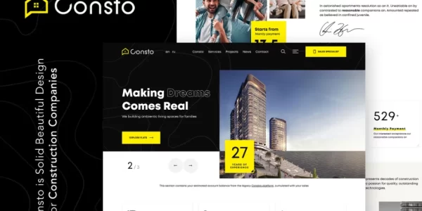 Consto | Industrial Construction Company Theme 1.1.0 GPL Theme