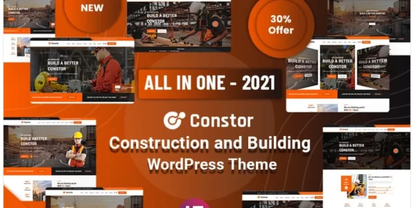 Constor Construction and Building Responsive WordPress Theme 1.0 GPL Theme