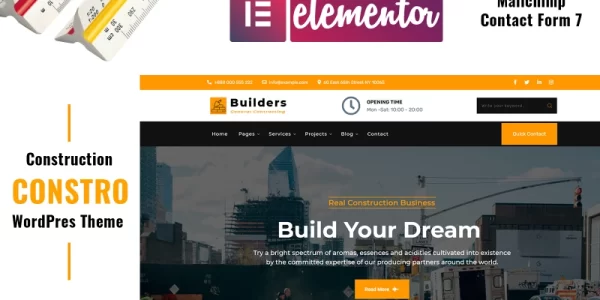 Constro Construction WordPress Elementor Theme WordPress Theme 1.0.0 GPL Theme