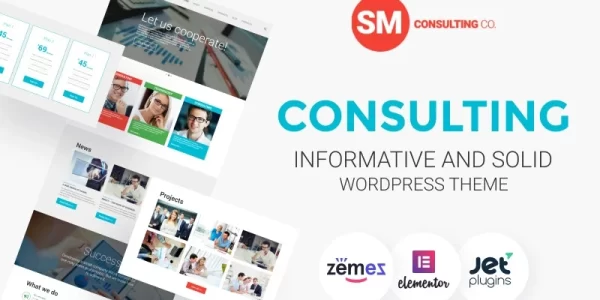 Consulting Co Informative And Solid WordPress Theme 1.0.1 GPL Theme