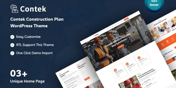 Contek Construction Plan WordPress Theme 1.0.0 GPL Theme