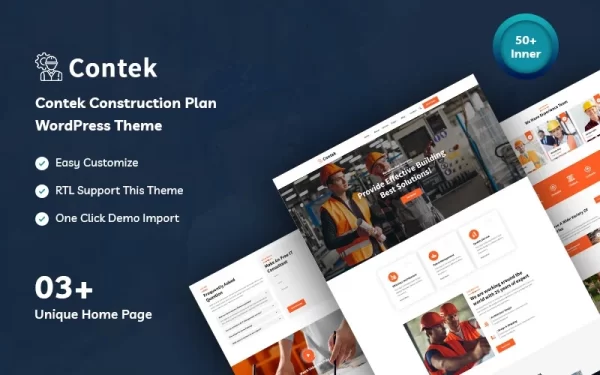 Contek Construction Plan WordPress Theme 1.0.0 GPL Theme