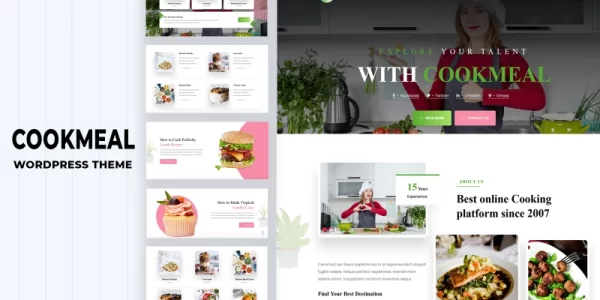 Cookmeal Cooking and Recipe WordPress Theme 1.0.0 GPL Theme