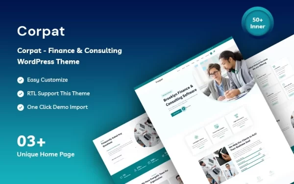 Corpat Finance Consulting WordPress Theme 1.0.0 GPL Theme