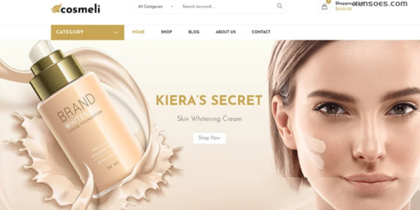 Cosmeli Cosmetics Beauty for WordPress. WooCommerce Theme 1.0 GPL Theme
